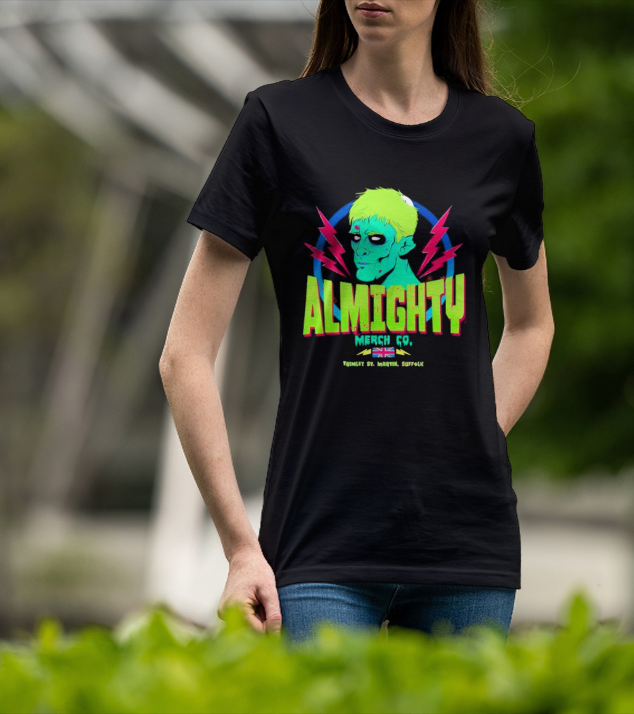 Almighty Merch Co. Frankenstein Illustration Trimley St. Martin Suffolk T-Shirt