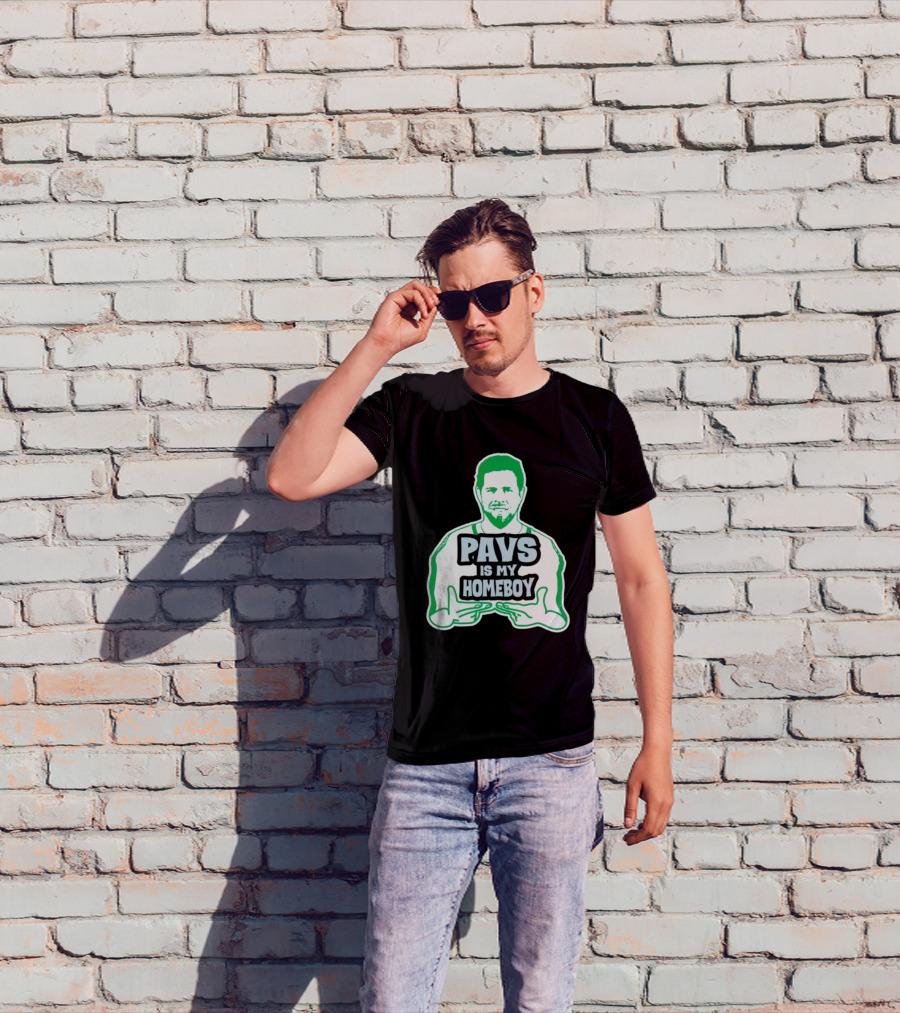 Dallas Stars Pavs Is My Homeboy Green And White T-Shirt
