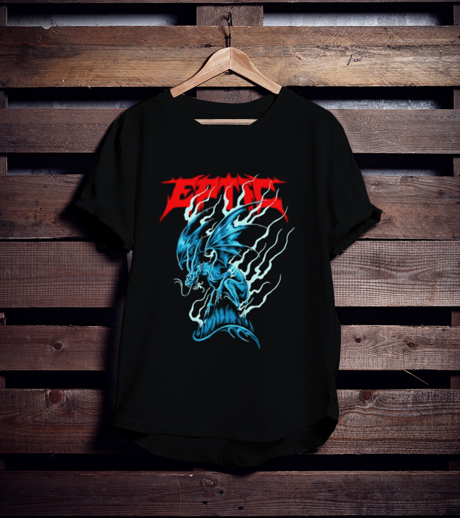 Eptic Blue Dragon Flame Art Collaboration With Yara Noe T-Shirt