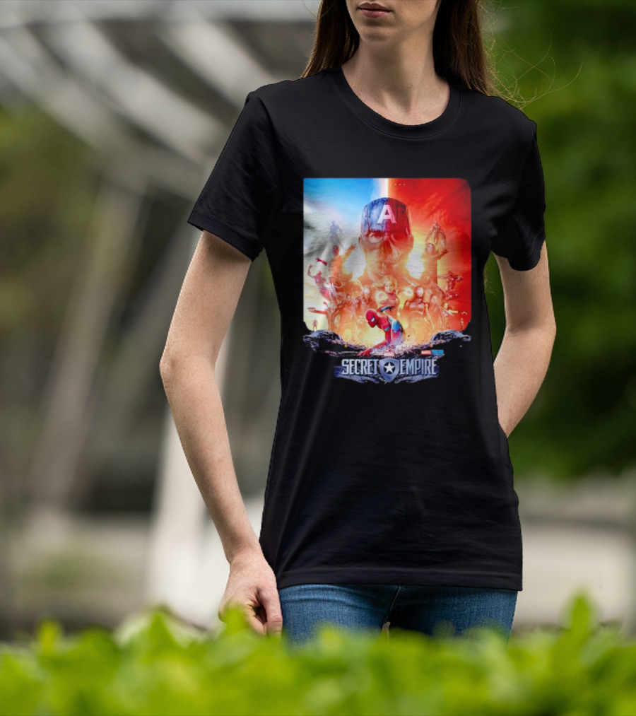 Marvel Secret Empire Captain America A Hydra Battle With Spider-Man And Avengers T-Shirt
