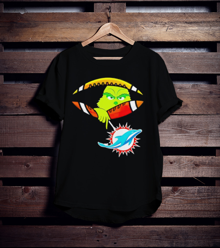 Miami Dolphins Grinch Football Fan Zipper T-Shirt