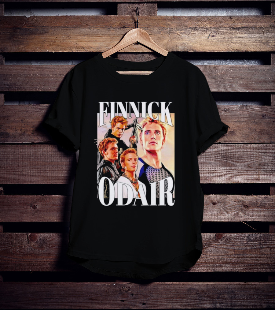 Finnick Odair Character Collage With Weaponry Elements T-Shirt