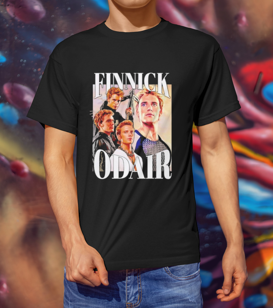 Finnick Odair Character Collage With Weaponry Elements T-Shirt