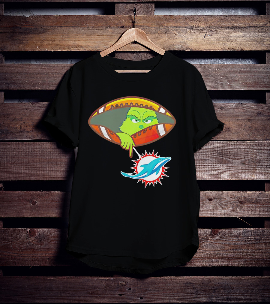 Grinch Ew Miami Dolphins Football T-Shirt