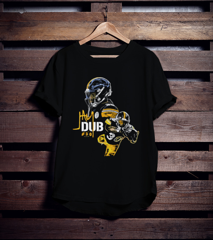 Jaylen Warren Jay Dub #30 Football Highlight Sketch T-Shirt