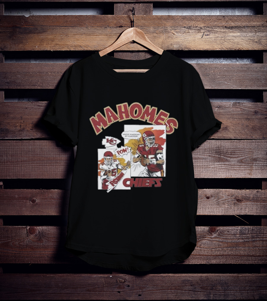 Kansas City Chiefs POW Mahomes Comic Book Whose Kingdom My Kingdom T-Shirt