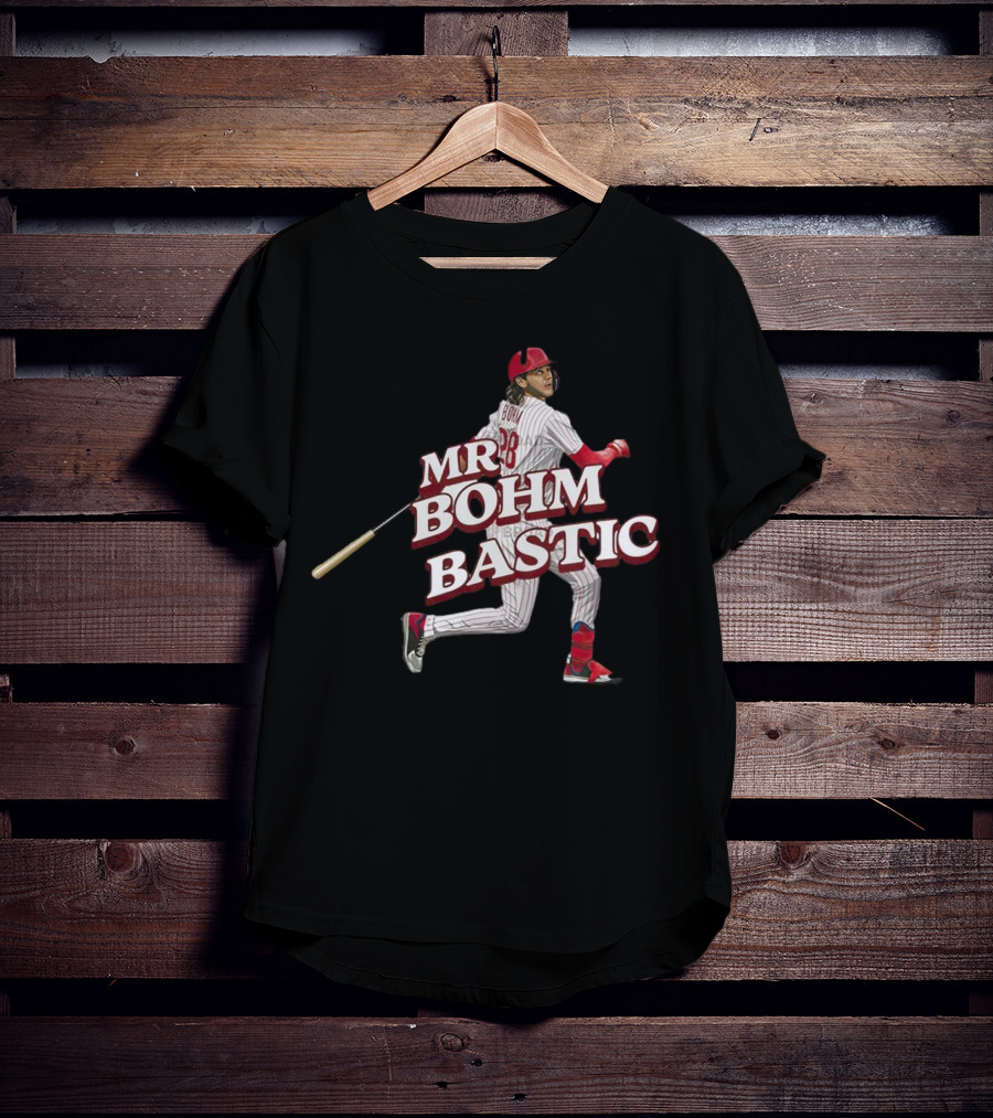 Mr Bohm-Bastic Philadelphia Phillies Baseball Player Action Pose T-Shirt