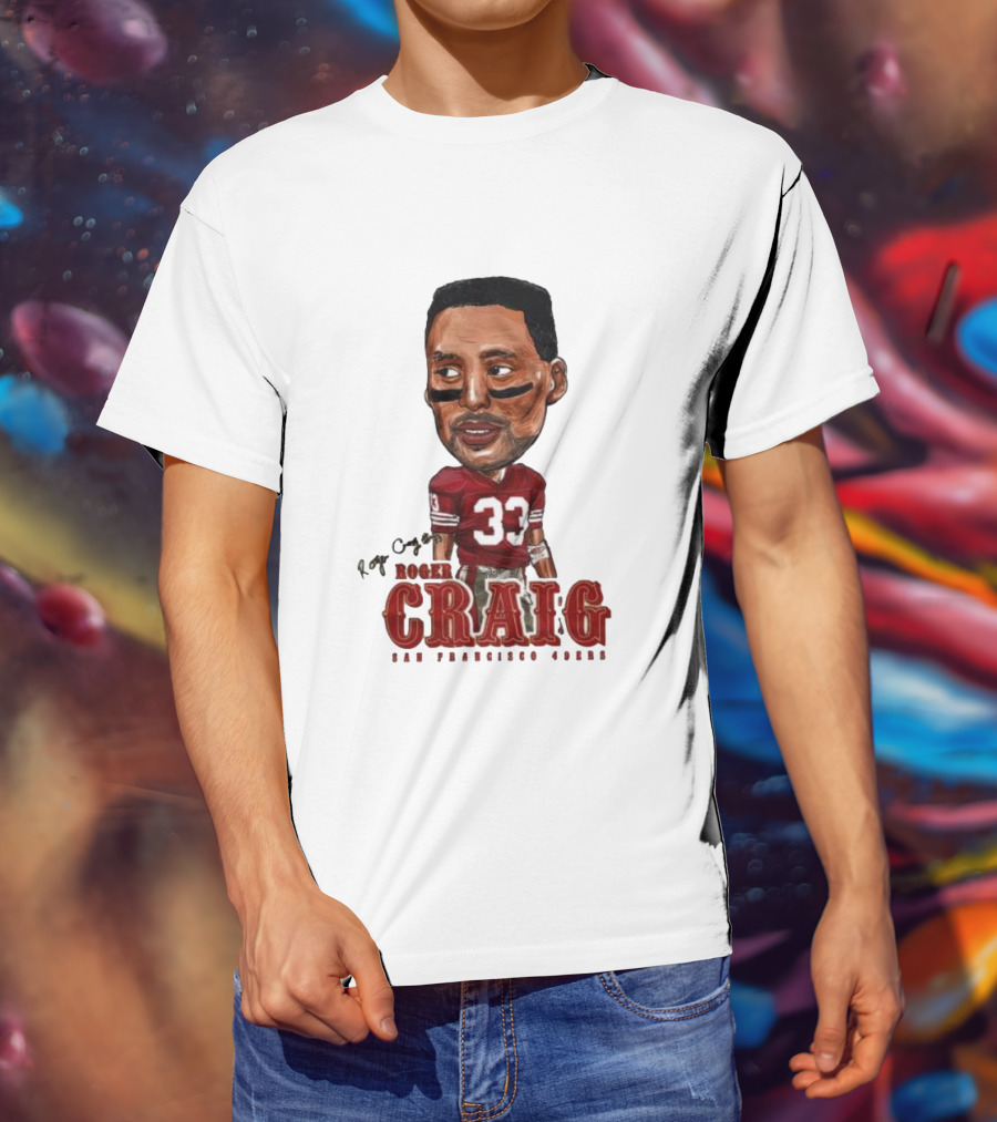 Roger Craig San Francisco 49ers 33 Big Head Character T-Shirt