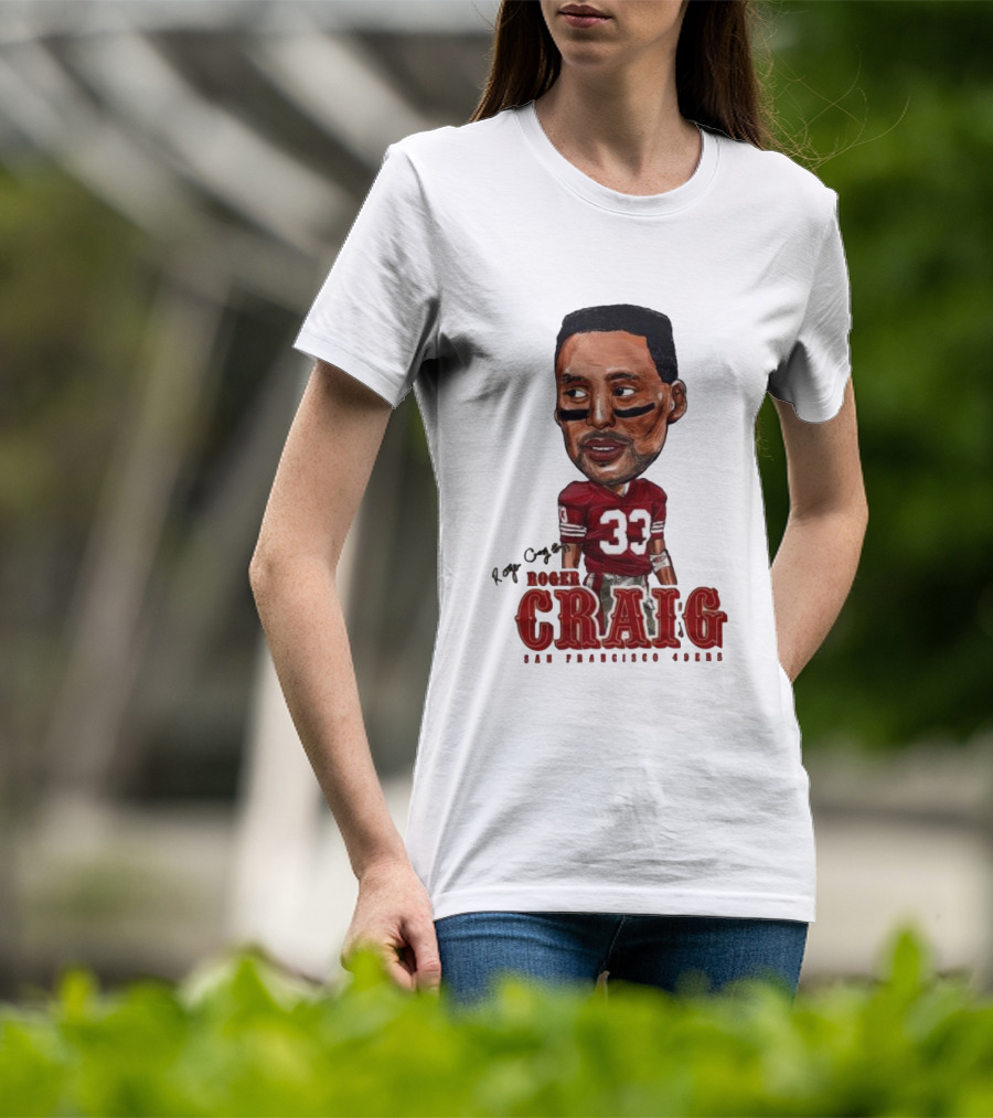 Roger Craig San Francisco 49ers 33 Big Head Character T-Shirt