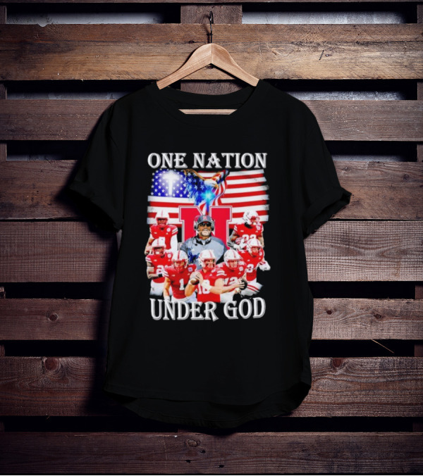 USA Flag One Nation Under God NC State Wolfpack Football Team Players T-Shirt