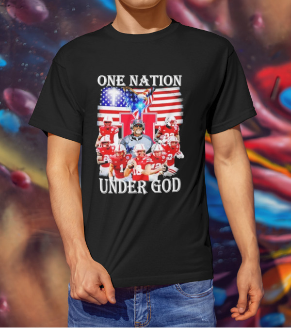 USA Flag One Nation Under God NC State Wolfpack Football Team Players T-Shirt