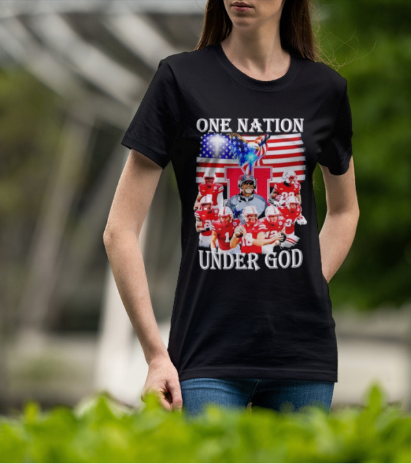 USA Flag One Nation Under God NC State Wolfpack Football Team Players T-Shirt