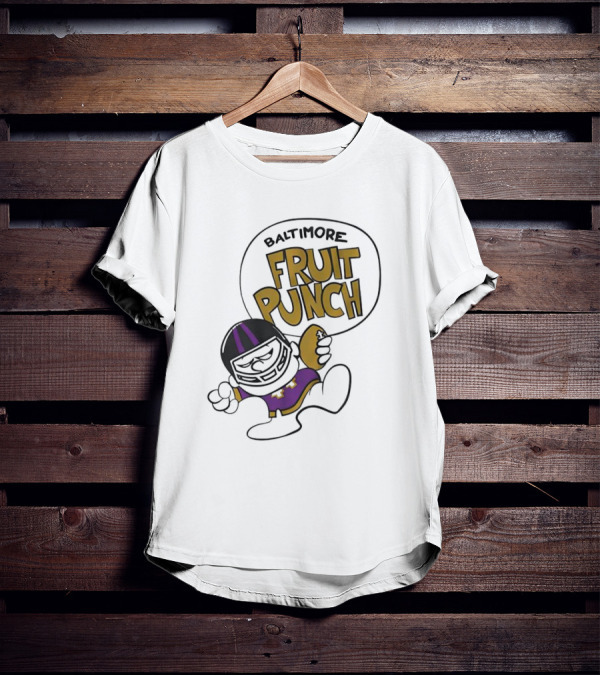 Baltimore Fruit Punch Football Character Purple And Gold T-Shirt