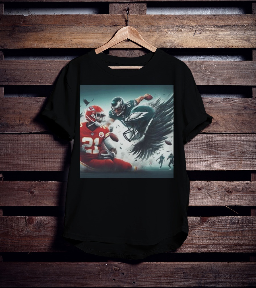 Mike Edwards Kansas City Chiefs Defensive Action Against Philadelphia Eagles Showdown T-Shirt