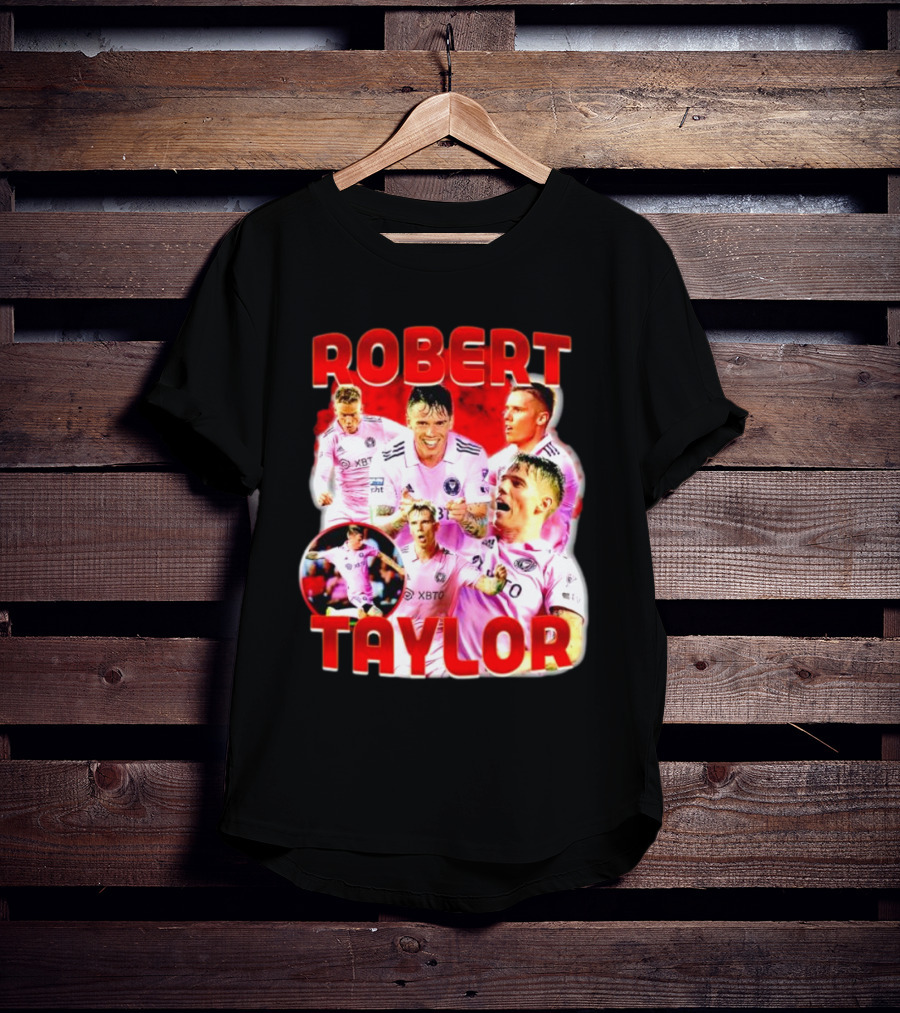 Robert Taylor Inter Miami CF Bootleg Style Collage T-Shirt