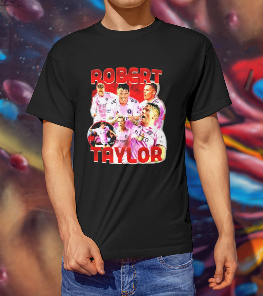 Robert Taylor Inter Miami CF Bootleg Style Collage T-Shirt