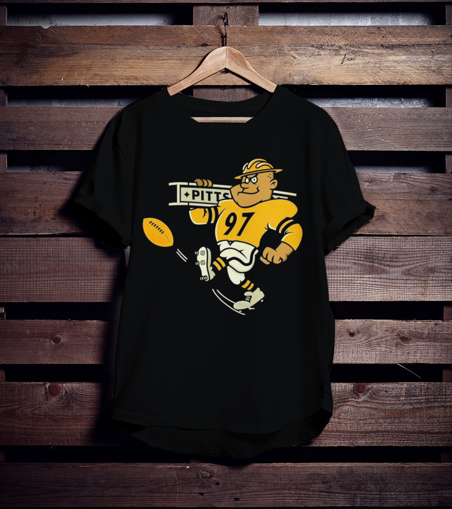 Steely McBeam Pittsburgh Steelers 97 PITT Caricature T-Shirt