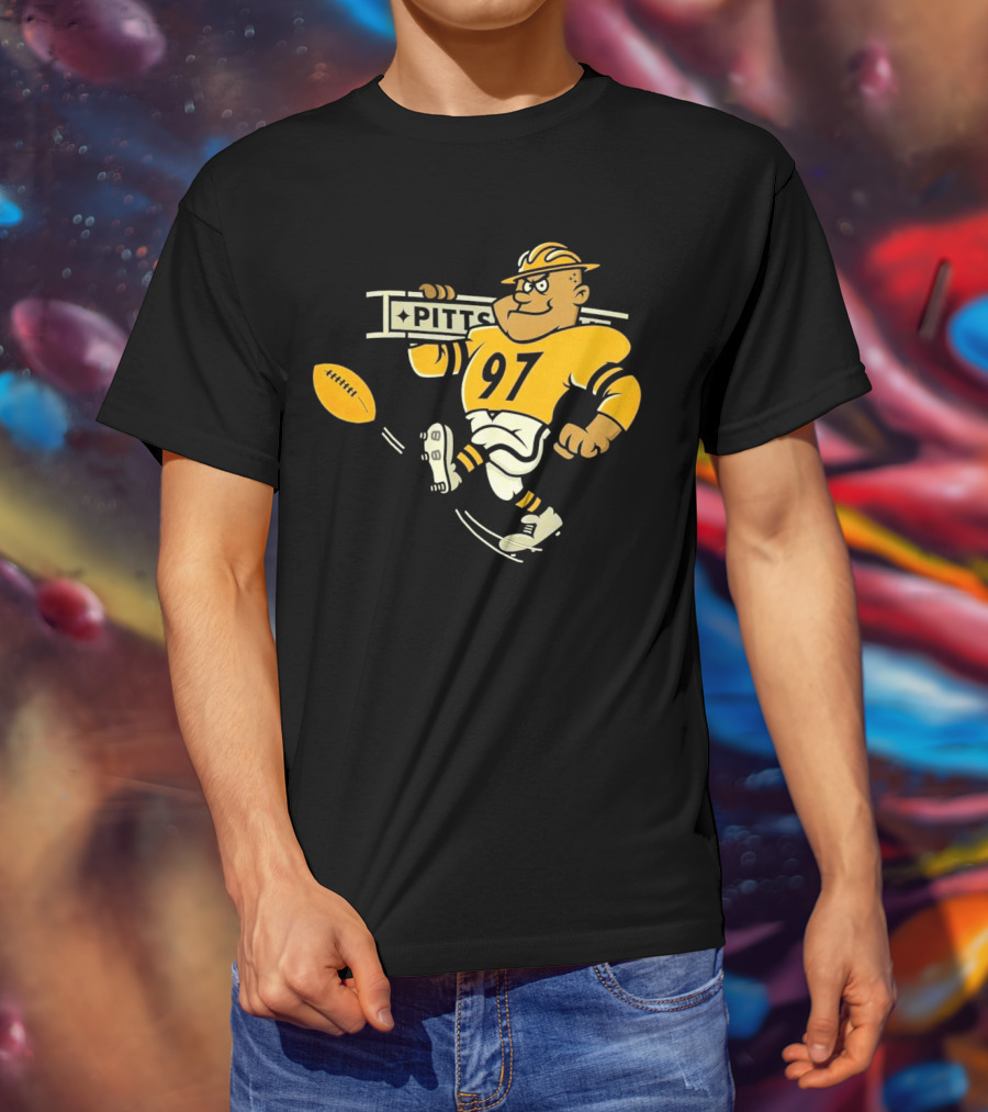 Steely McBeam Pittsburgh Steelers 97 PITT Caricature T-Shirt