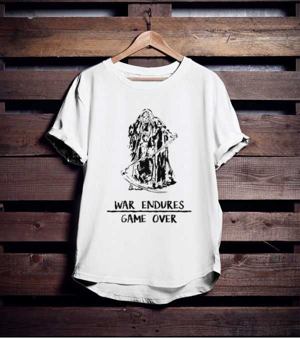 War Endures Game Over Grim Reaper T-Shirt