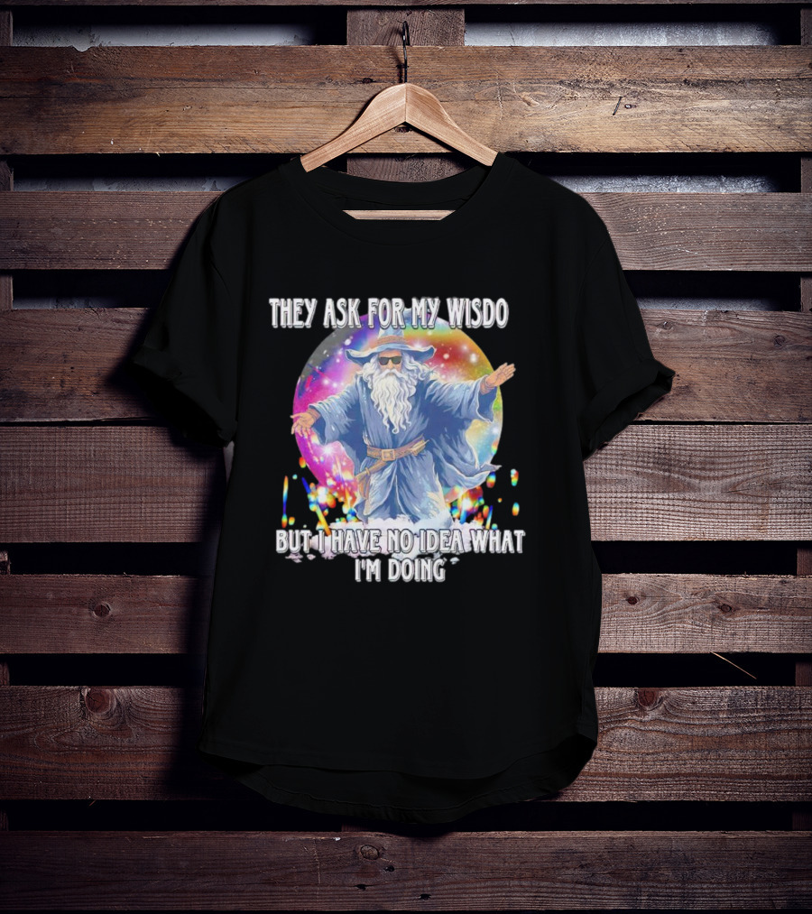 They Ask For My Wisdom But I Have No Idea What I'm Doing Wizard T-Shirt