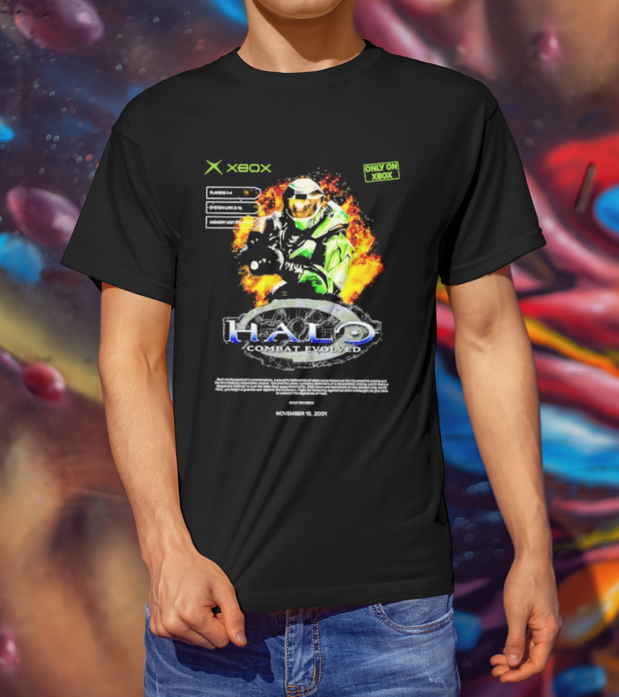 Xbox Halo Combat Evolved Only On Xbox November 15 2001 T-Shirt