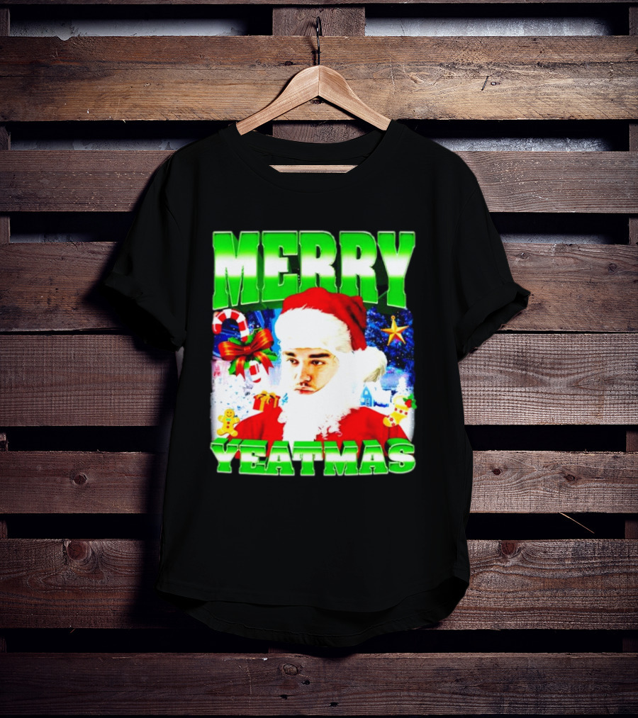 Merry Yeatmas Yeat Rapper Christmas Santa Claus Holiday T-Shirt