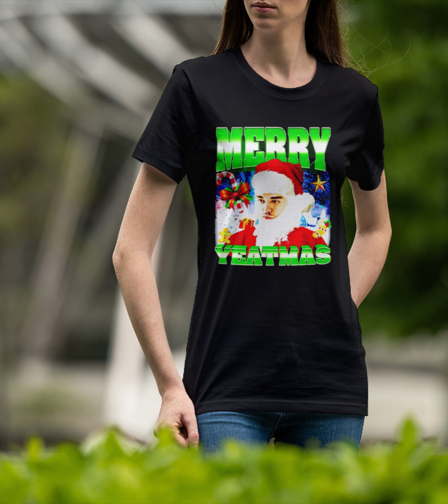 Merry Yeatmas Yeat Rapper Christmas Santa Claus Holiday T-Shirt
