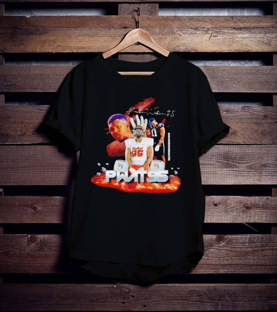 Preston Watson Pwat 95 Football Collage Player 95 Gridiron Dreams T-Shirt
