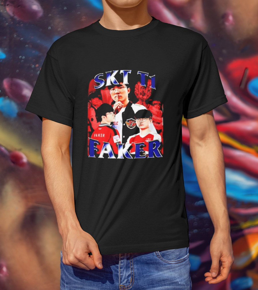 SKT T1 Faker Vintage Champion Legacy T-Shirt