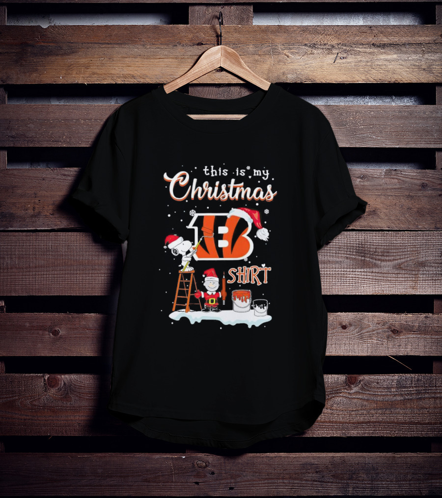 This Is My Christmas Snoopy And Charlie Brown Cincinnati Bengals T-Shirt