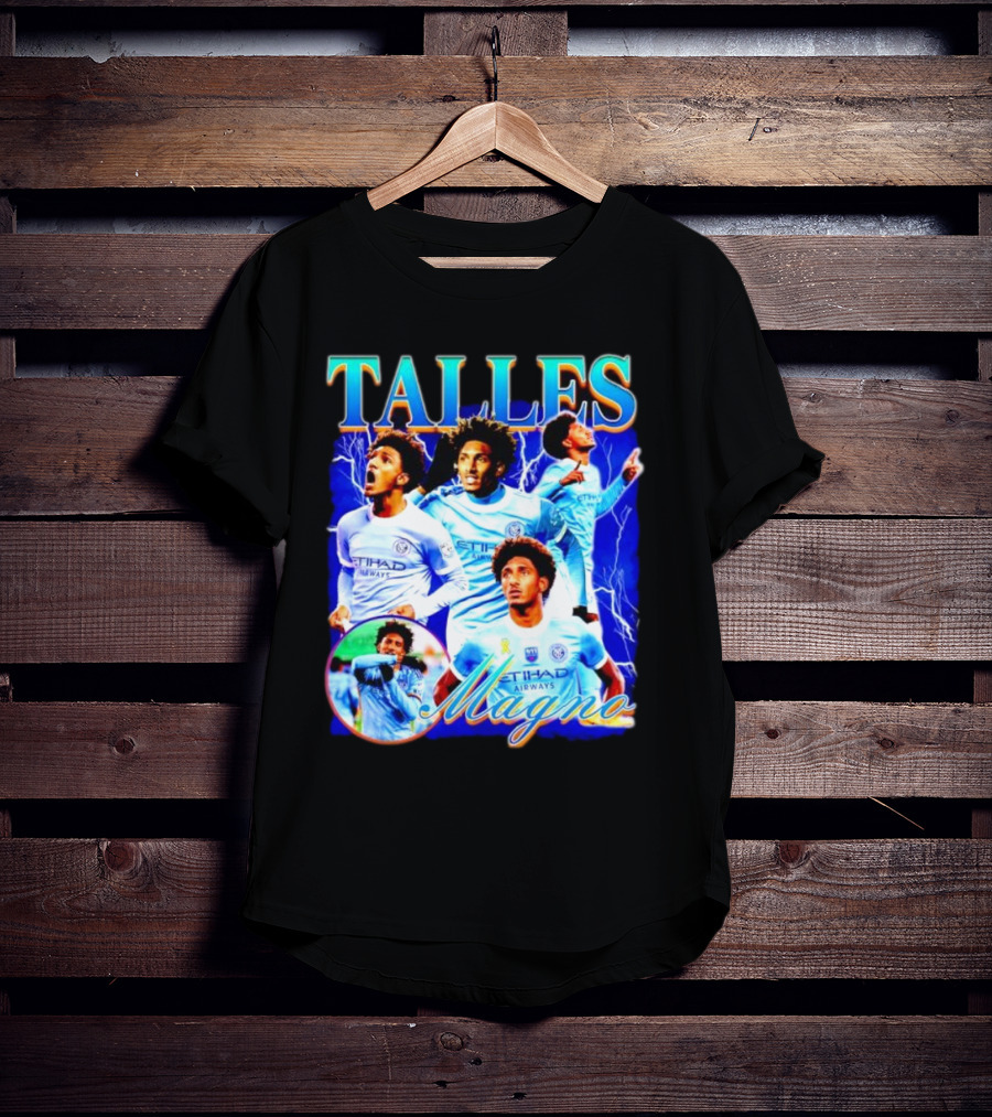 Talles Magno Etihad Airways Lightning Soccer Montage T-Shirt