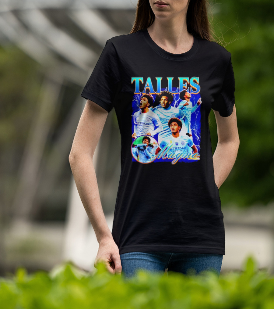 Talles Magno Etihad Airways Lightning Soccer Montage T-Shirt