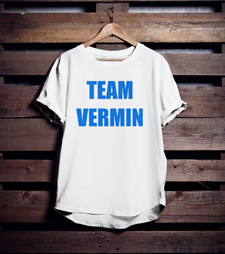 Team Vermin Bold Blue Text T-Shirt
