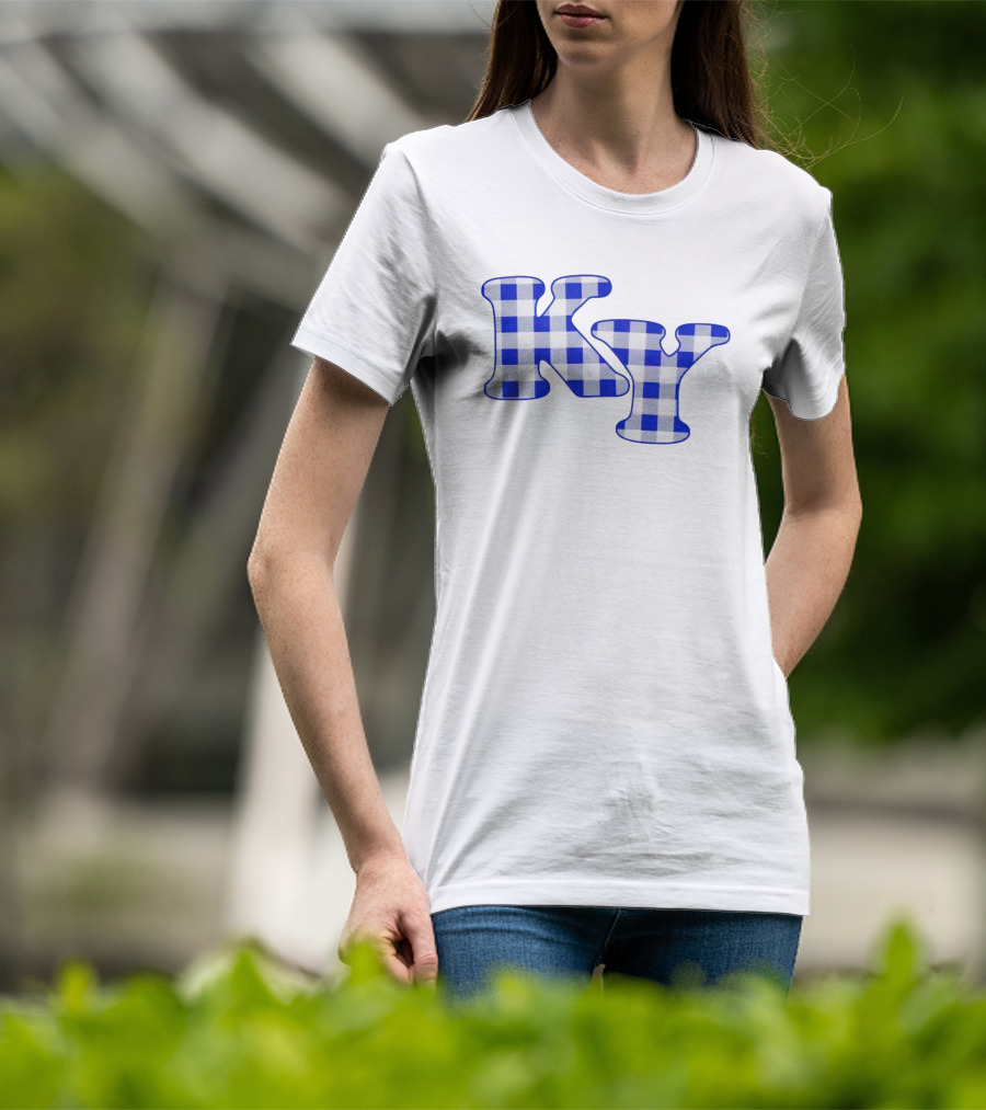 KY Blue Buffalo Plaid Pattern Kentucky T-Shirt