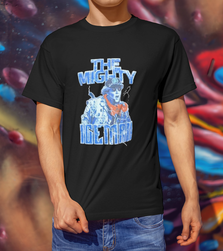 The Mighty Ice Man Electrifying Blue Lightning T-Shirt