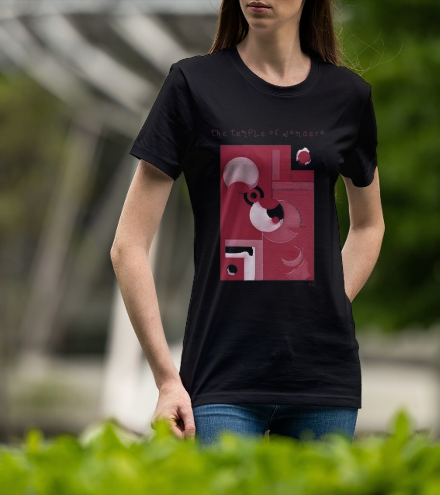 The Temple Of Wonders Abstract Geometric Red Circles And Shapes T-Shirt