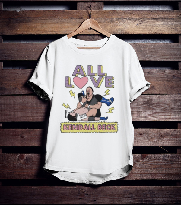 All Love Kendall Beck Wrestling Chokehold Drama With Lightning Bolts T-Shirt