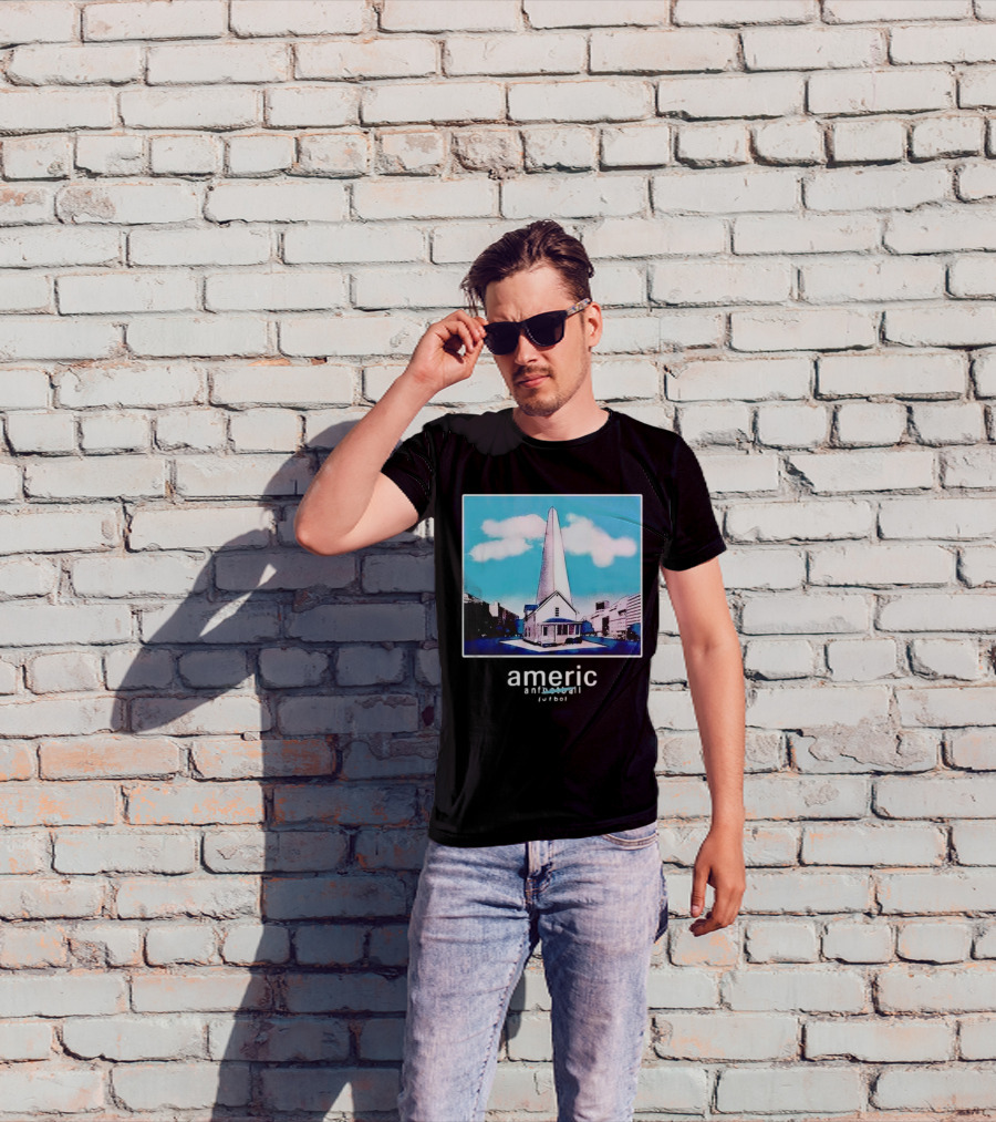 Americ Anfootball Futbol House And Obelisk Cityscape T-Shirt