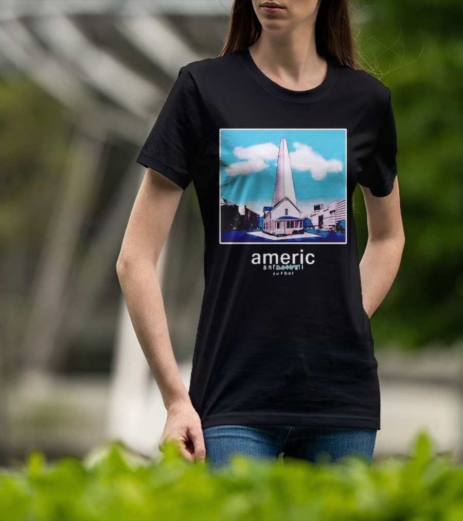 Americ Anfootball Futbol House And Obelisk Cityscape T-Shirt