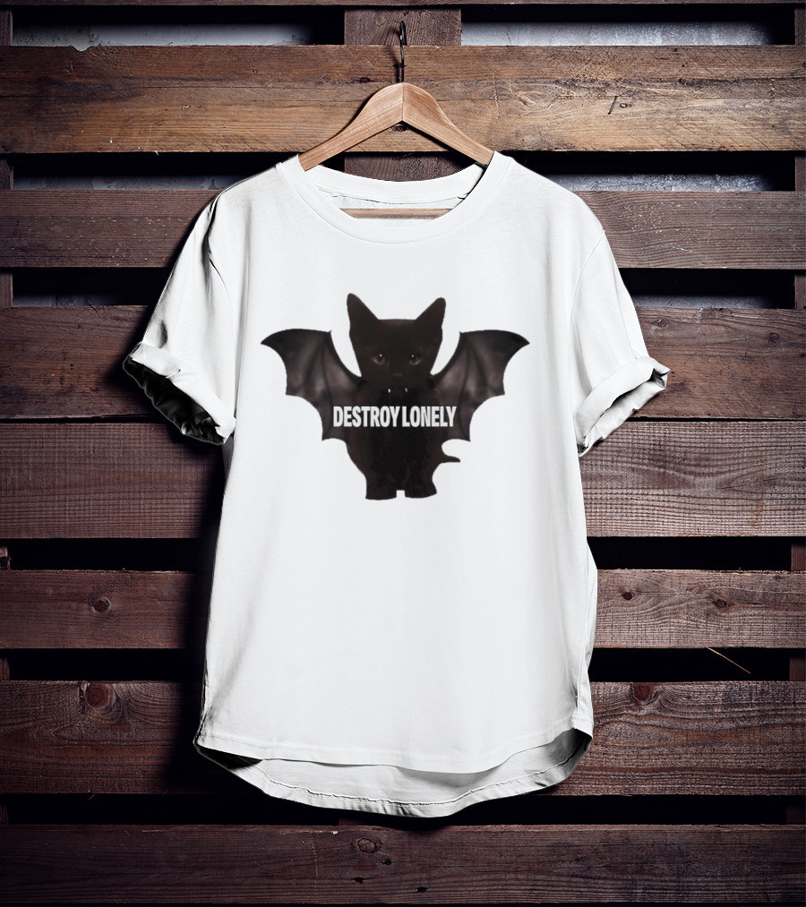 Destroy Lonely Bat Cat Kitten T-Shirt