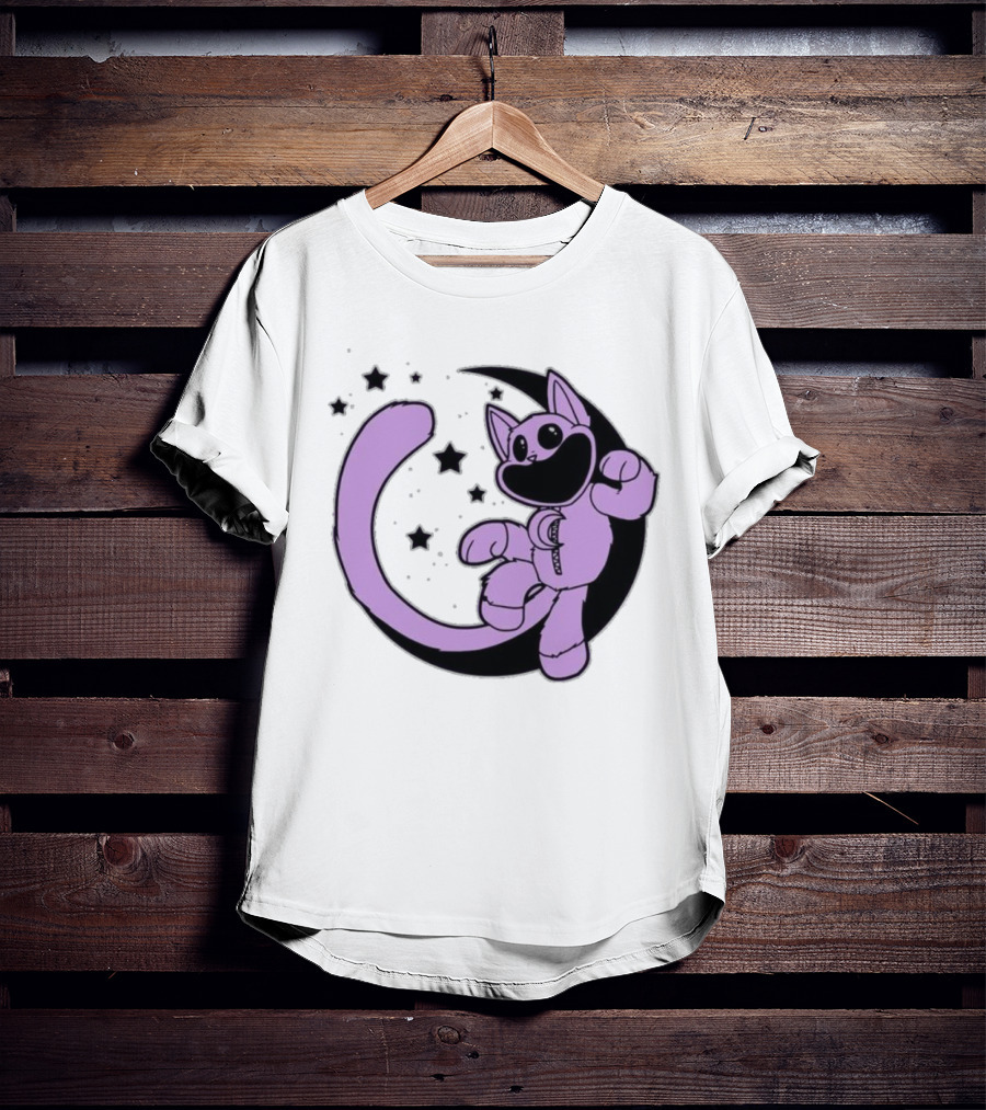 CatNap Astronaut Cat In Space With Crescent Moon And Stars T-Shirt