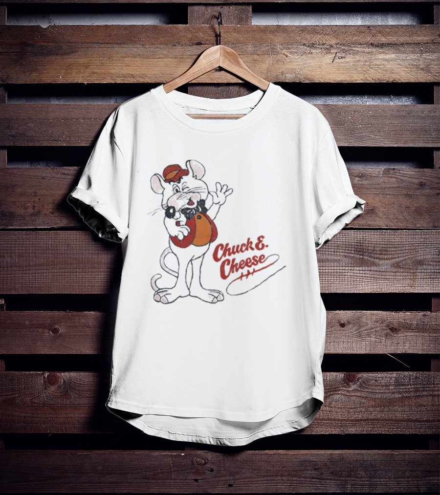 Chuck E Cheese Retro Character Outline T-Shirt