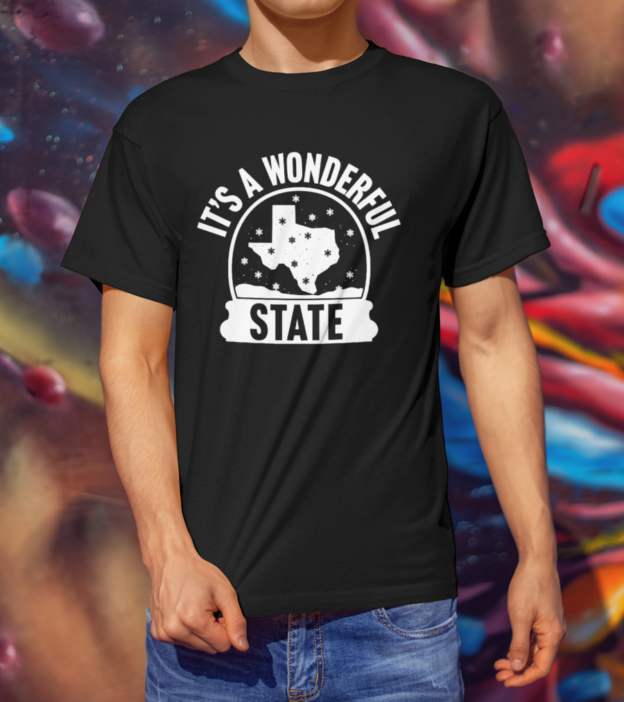 It's A Wonderful State Texas Snow Globe Holiday T-Shirt