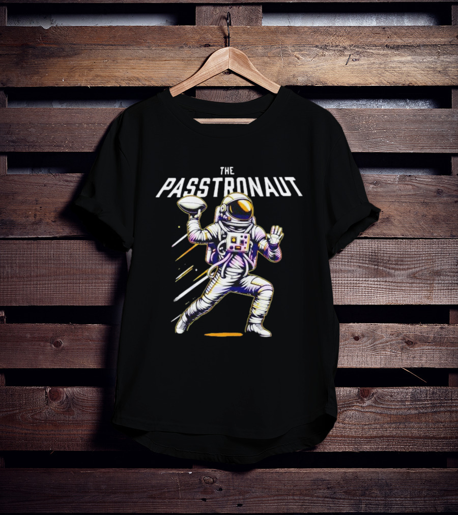 The Passtronaut Astronaut Throwing A Football T-Shirt