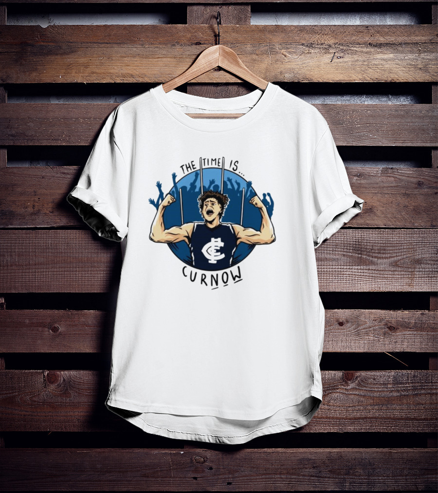 Carlton Football Club The Time Is Curnow AFL Celebratory T-Shirt
