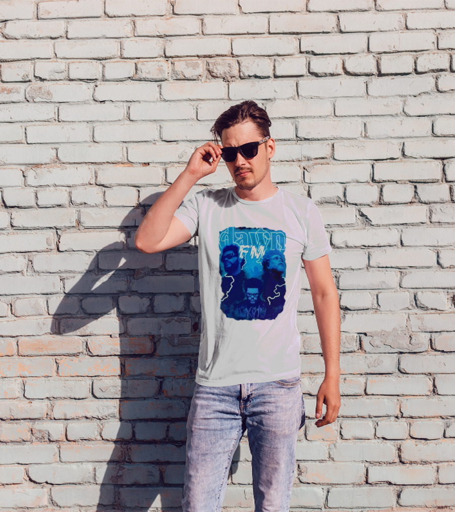 Dawn FM Vintage The Weeknd Blue Trio Image T-Shirt