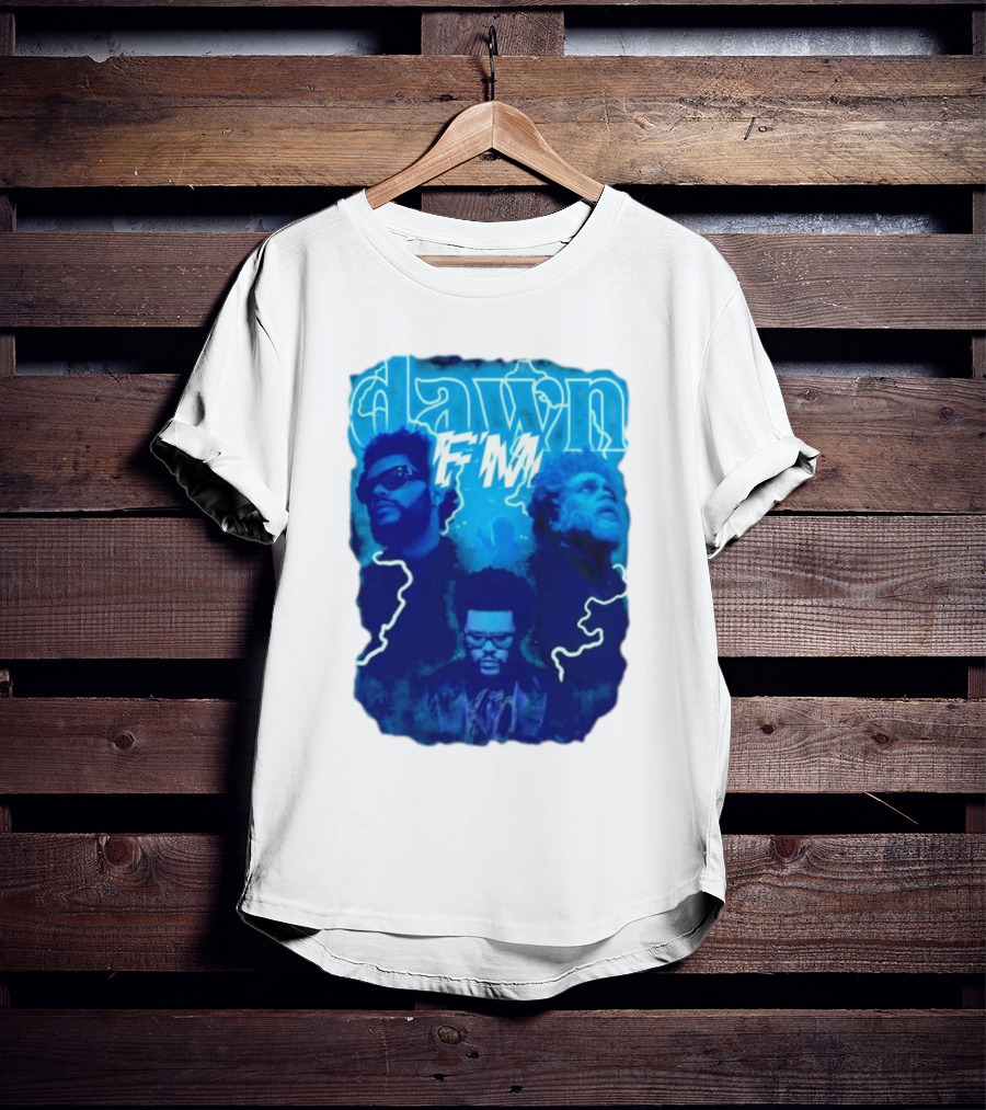 Dawn FM Vintage The Weeknd Blue Trio Image T-Shirt