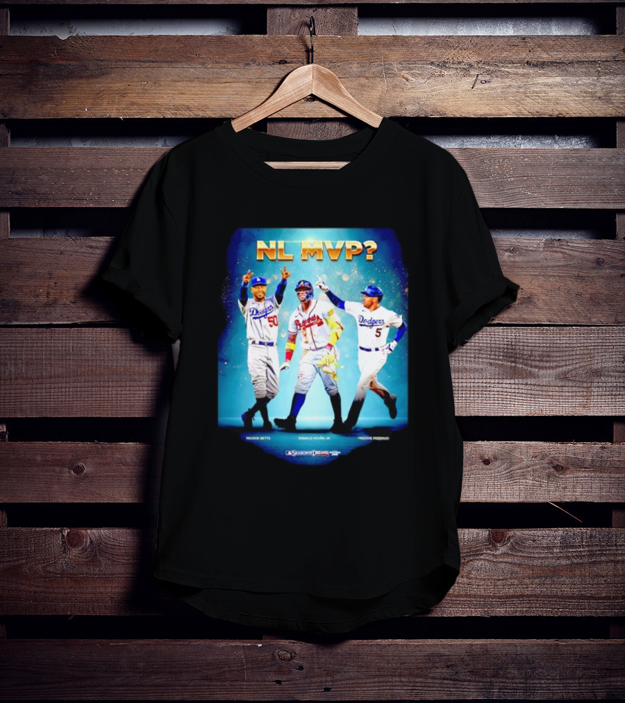 NL MVP Mookie Betts Ronald Acuna Jr Freddie Freeman Dodgers Braves T-Shirt