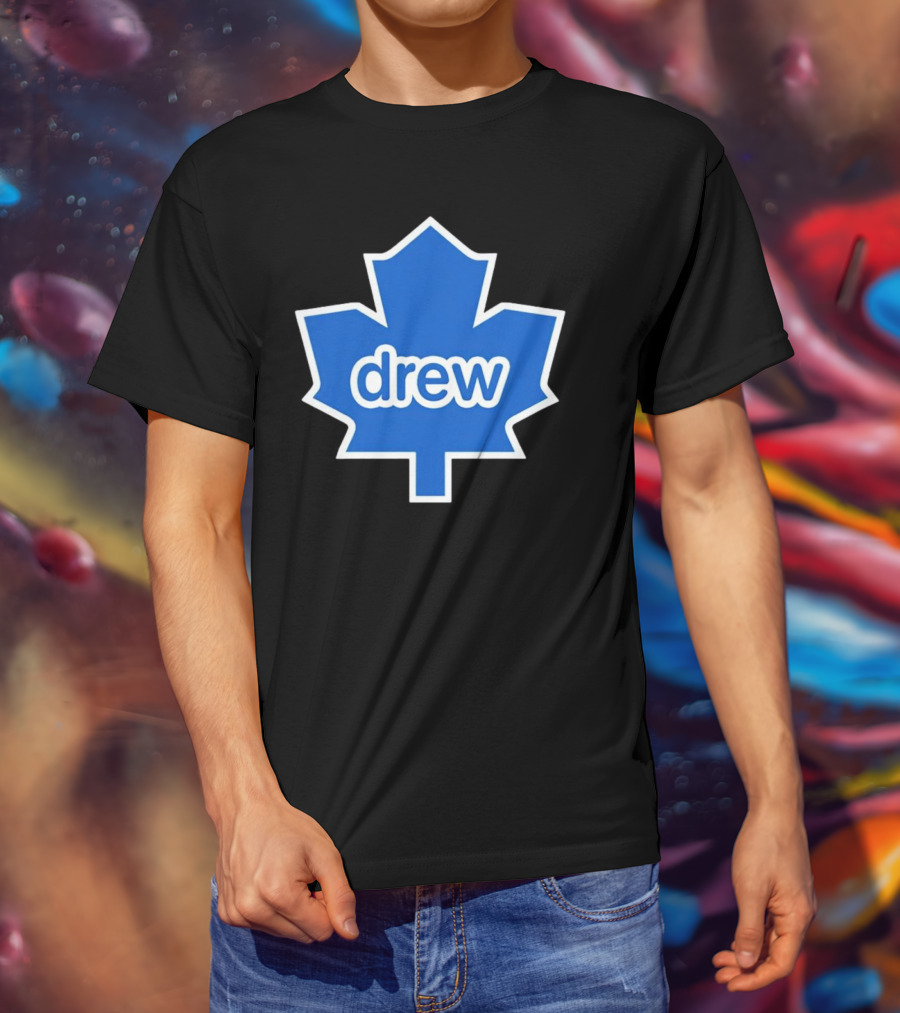 Toronto Maple Leaf Drew Logo Blue Leaf T-Shirt