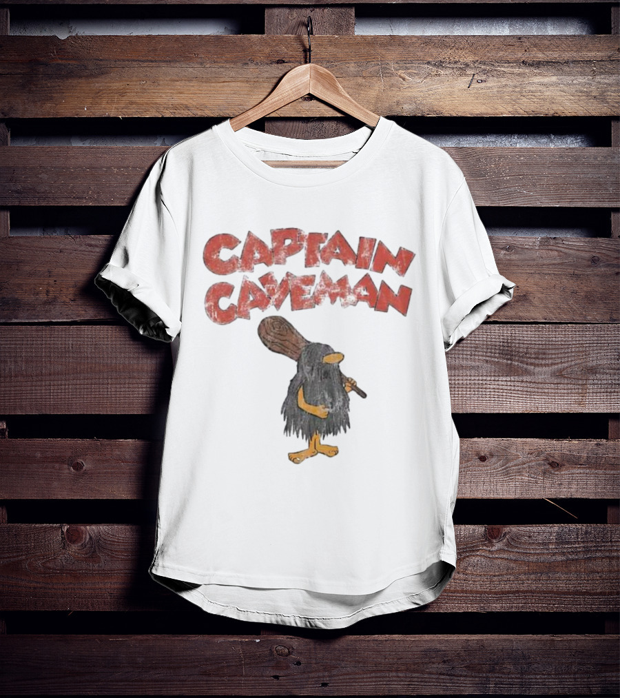 Captain Caveman Vintage Retro Cartoon Character T-Shirt